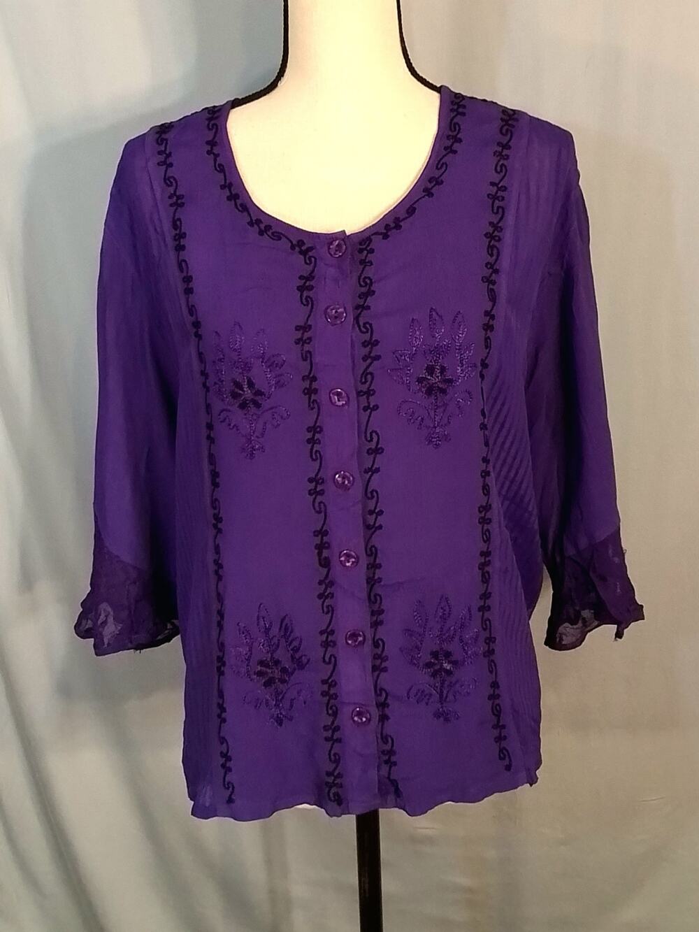 Indian Tropical Fashion; Purple blouse